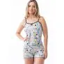 Peça Pijama Short Doll Baby Micro Estampado Feminino